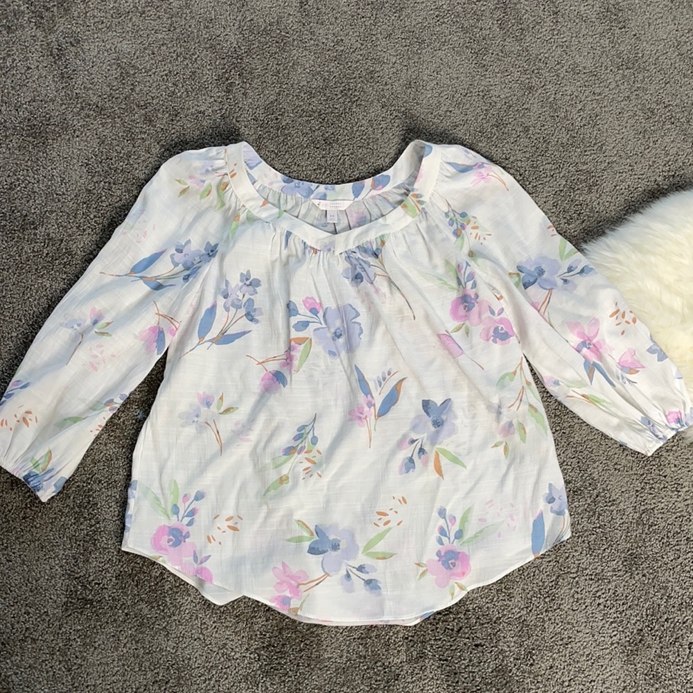 Lauren Conrad floral peasant top
